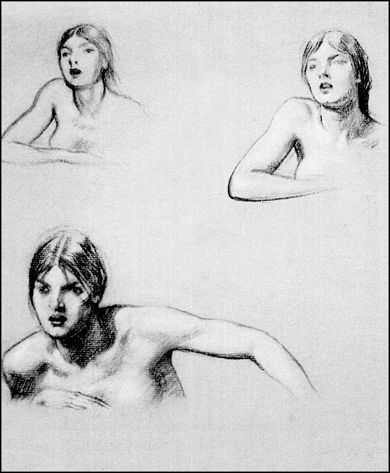 Herbert James Draper, Studies for Halcyone