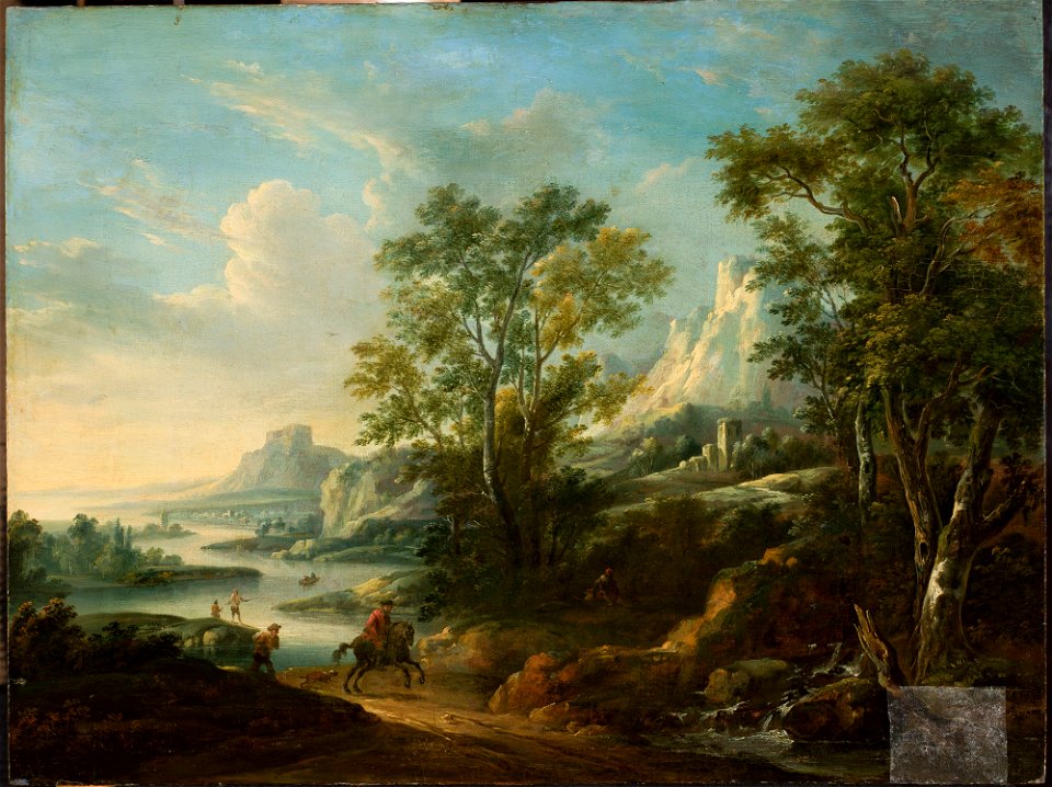 Herman van Swanevelt - Mountain landscape with a river - M.Ob.1206 MNW - National Museum in Warsaw