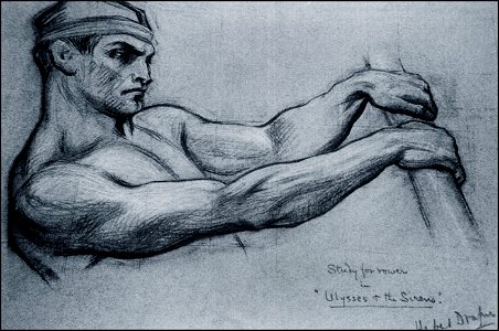 Herbert James Draper, Study for rower in Ulysses and the Sirens
