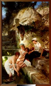 Henryk Siemiradzki - Roman idyll – Before the bath - MP 260 - National Museum in Warsaw