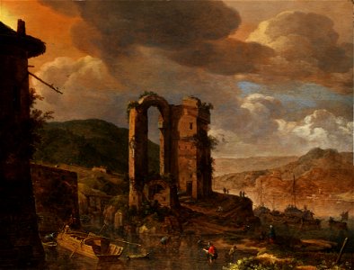Herman saftleven landscape roman ruin