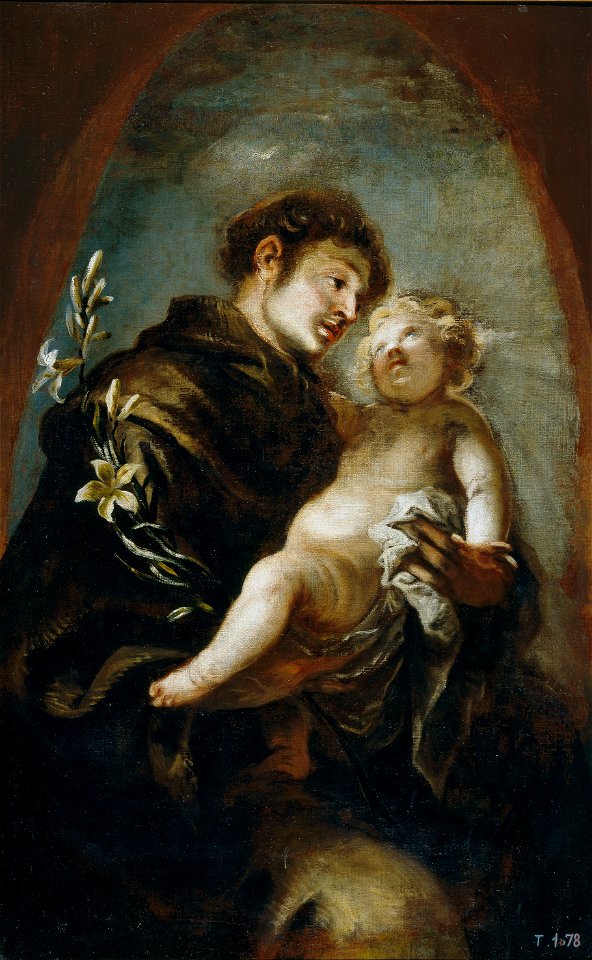 Herera mozo San Antonio de Padua 1660-1670. Oleo sobre lienzo. 105 x 104 cm. Museo del Prado