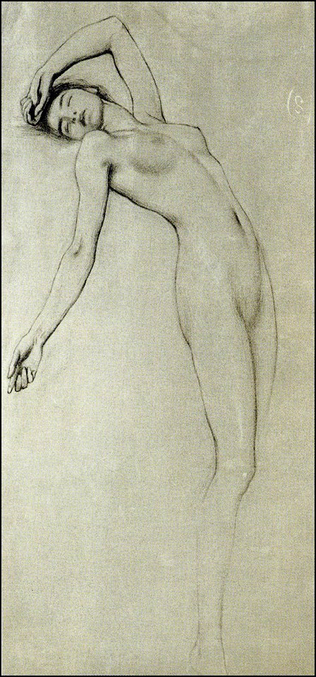 Herbert James Draper, Study for the Central Figure of Clyties of the Mist