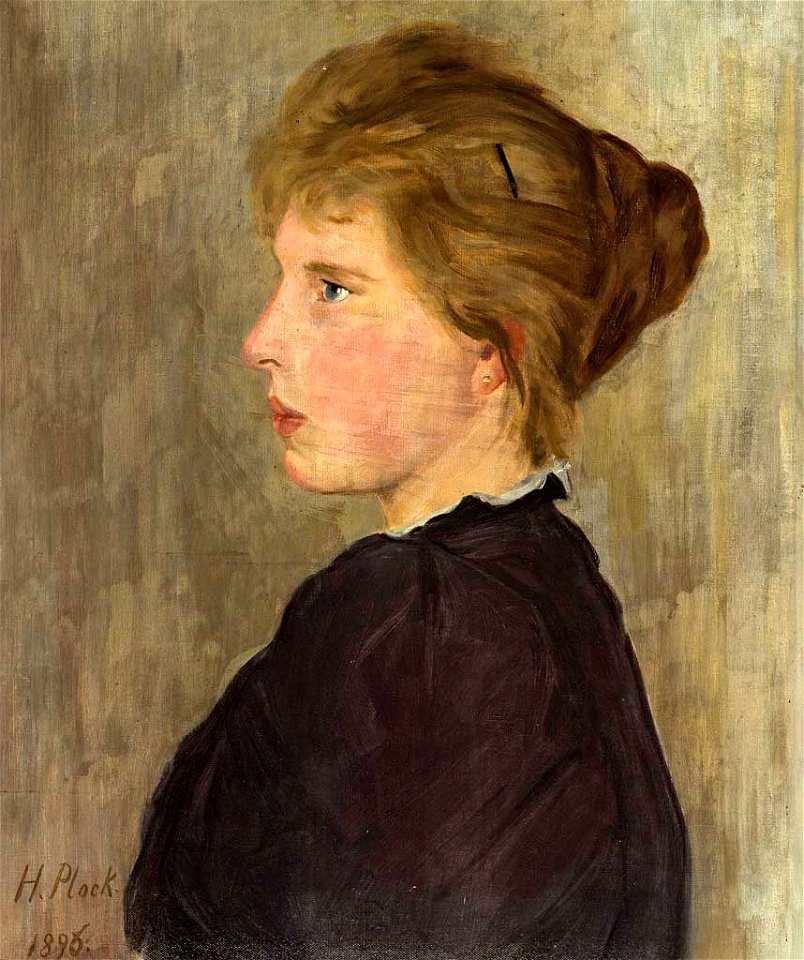 Hermann Plock Frauenportrait 1896