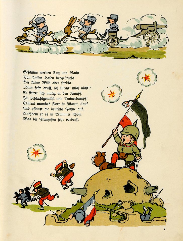 Herbert Rikli (1880-1939) - Hurra! Ein Kriegs-Bilderbuch - Stuttgart Loewes Verlag 1915 - WW1 German war propaganda 08
