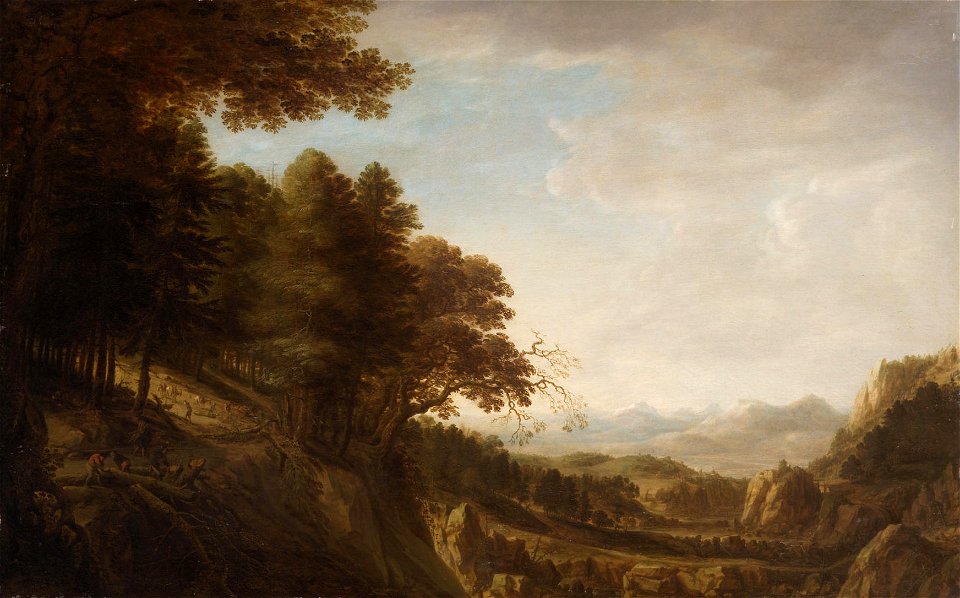 Herman Saftleven d. J. - Waldige Gebirgslandschaft - GG 434 - Kunsthistorisches Museum