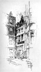 Herbert Railton - Corner in Hare Court. Free illustration for personal and commercial use.