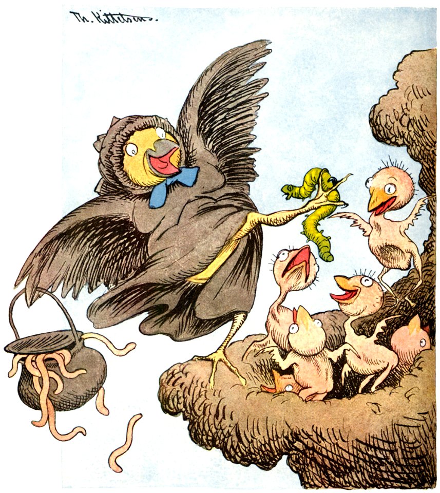 Her er levemaate unger - Here is way of life for the chicks - 1894