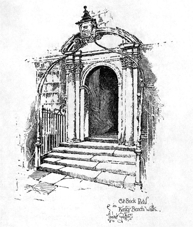 Herbert Railton - Cut-brick Portal in King's Bench Walk