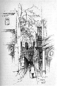 Herbert Railton - Lincoln's Inn from Carey Street