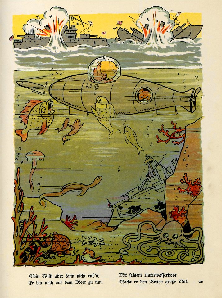 Herbert Rikli (1880-1939) - Hurra! Ein Kriegs-Bilderbuch - Stuttgart Loewes Verlag 1915 - WW1 German war propaganda 21