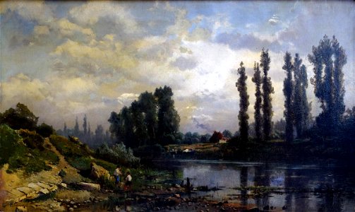 Hermann David Salomon Corrodi - Lombardy Poplars - 1921.214.1 - Reading Public Museum