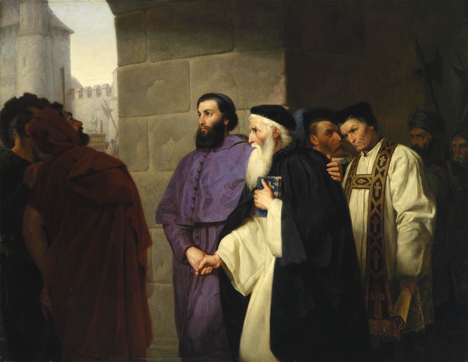 Hermann Schweder Hugh Latimer und Nicholas Ridley auf ihrem Gang zum Scheiterhaufen