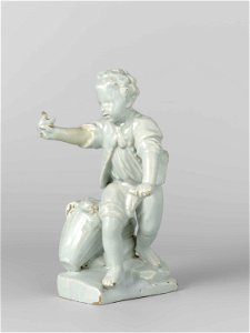 Herdersfiguur met vogel