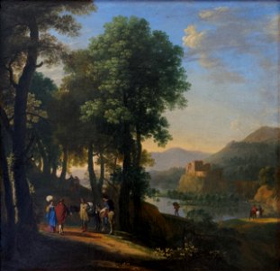 Herman Van Swanevelt - Paysage ; effet du soir
