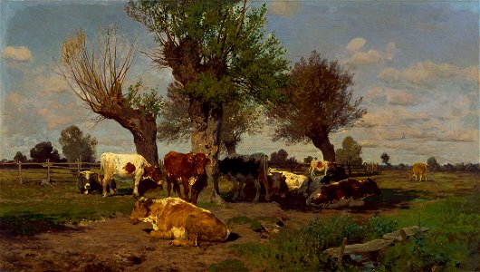 Hermann Baisch - Landschaft mit Viehherde - G 583 - Lenbachhaus