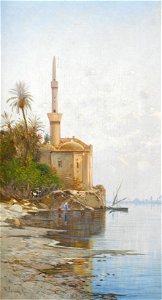 Hermann David Salomon Corrodi On the banks of the Nile 2. Free illustration for personal and commercial use.