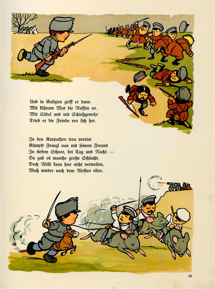 Herbert Rikli (1880-1939) - Hurra! Ein Kriegs-Bilderbuch - Stuttgart ...