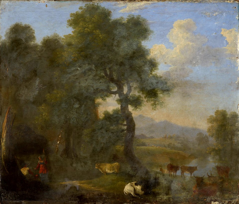 Herman van Swanevelt (Woerden c. 1600-Paris 1655) - Landscape with Cattle - RCIN 403529 - Royal Collection