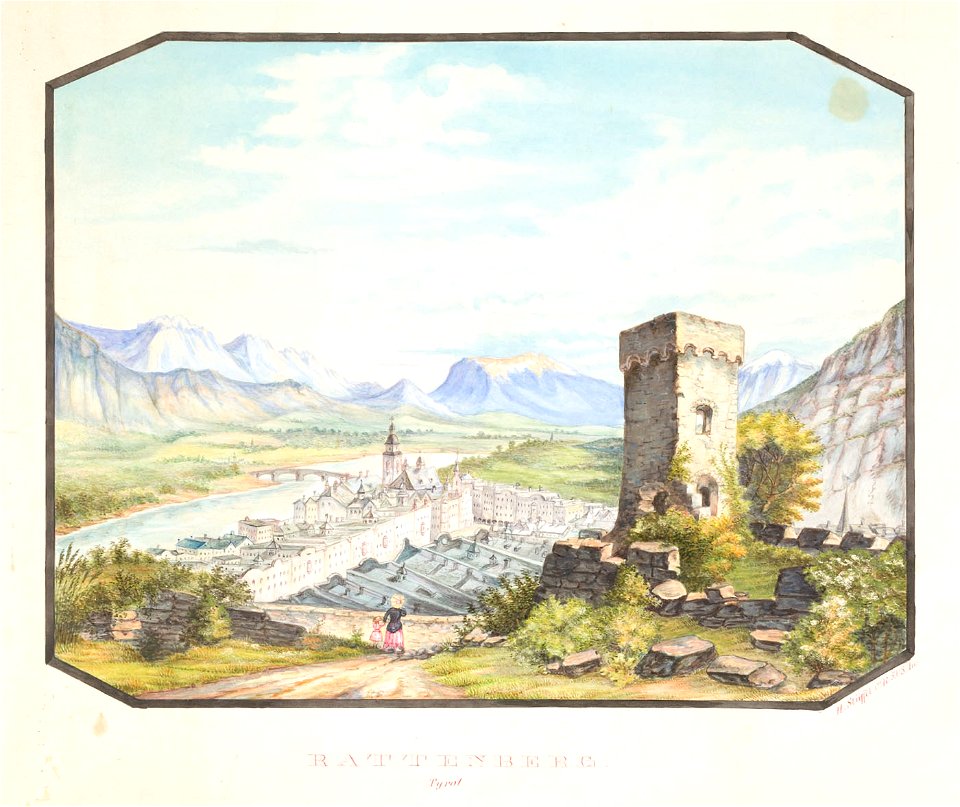Hermann Stieffel - Rattenberg, Tyrol - 1985.66.384,192 - Smithsonian American Art Museum