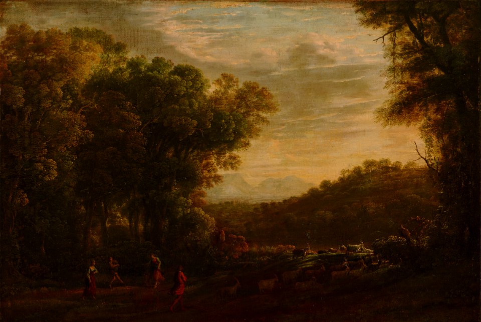 Herman van Swanevelt - Wooded Landscape with Shepherds - 291 - Mauritshuis