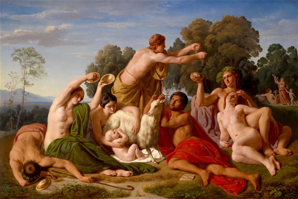 Hermann Steinfurth Erziehung des Jupiter auf dem Berge Ida 1846