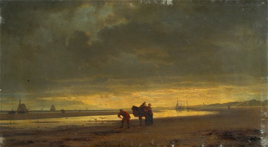 Hermann Mevius - Holländische Seeküste bei Ebbe - 3786 - Österreichische Galerie Belvedere