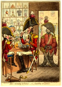 Hero's recruiting at Kelsey's; -or- guard-day at St James's (BM 1868,0808.6640)