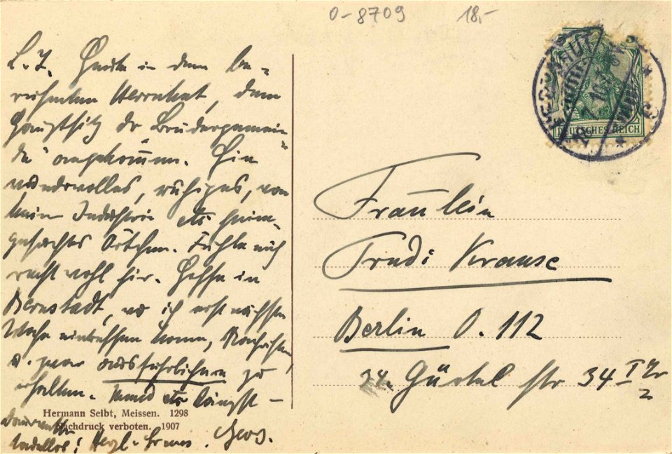 Herrnhut, Sachsen - Stadtansicht; Porträt des Gründers von Herrnhut, Nicolaus Graf von Zinzendorf (back) (Zeno Ansichtskarten)