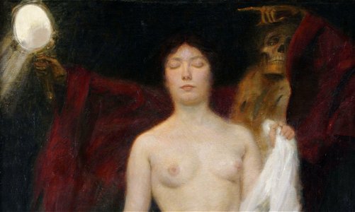 Hermann Behrens Weiblicher Akt mit Tod 1901 crop