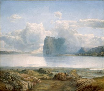 Lars Hertervig - Island Borgøya - NG.M.02890 - National Museum of Art, Architecture and Design. Free illustration for personal and commercial use.