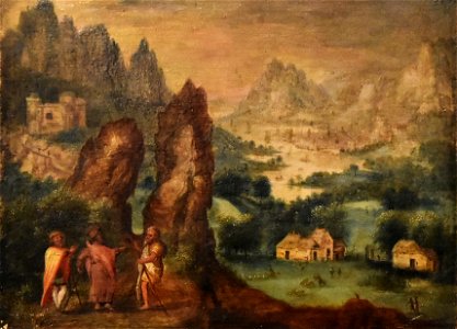 Herri met de Bles (ca.1505–na1555) Landschap met de discipelen van Emmaus - La Boverie Luik 23-08-2018