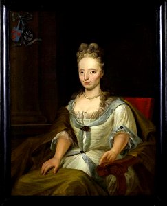 Hermanus Numan naar Hermannus Collenius - Portret van Maria Helena Eenens (1679-1720), echtgenote van Unico Michiel Heroghe van Feringa - 1984.0335.B - Groninger Museum
