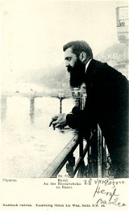 Herzl in Basel mit Signatur 1903-08-28