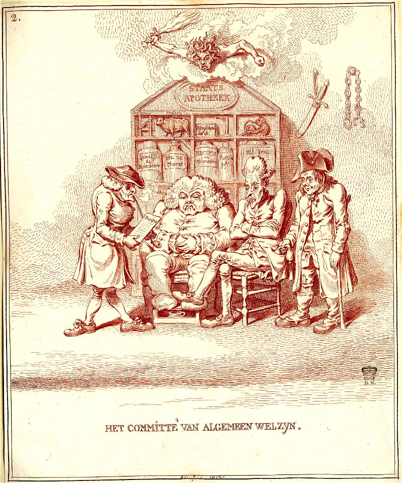 HET COMMITTE' VAN ALGEMEEN WELZYN. (The Committee of General Welfare) (BM 1851,0901.1312)