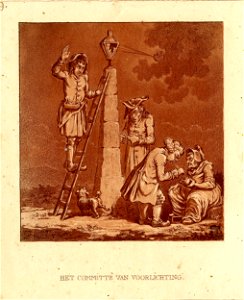 HET COMMITTE'VAN VOORLIGHTING. (The committe of enlightenment (or public instruction).) (BM 1851,0901.1319)