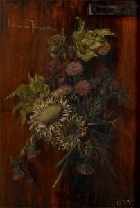 Hermione von (Freiin) Preuschen (1854-1918) - A Trompe l'Oeil with Flowers - RCIN 403727 - Royal Collection