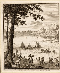 Het meer van Zirchnitz somers met water en vis voorsien, objectnr A 19702.1