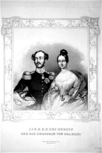 Herzog und Herzogin von Orleans Litho