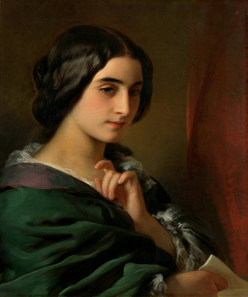 Hermann Winterhalter (1808-91) - Head of a Young Woman - RCIN 403685 - Royal Collection