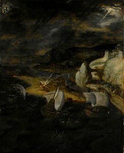 Herri met de Bles (c.1510-after 1550) - The Fall of Lucifer - BHC0706 - Royal Museums Greenwich