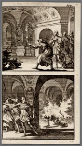 Herodes in Davids graf, Herodes´ soldaten in Davids graf worden door een vlam gedood, objectnr A 48100