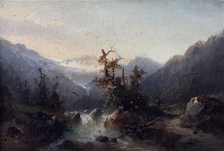 Hermann Herzog - A mountain stream