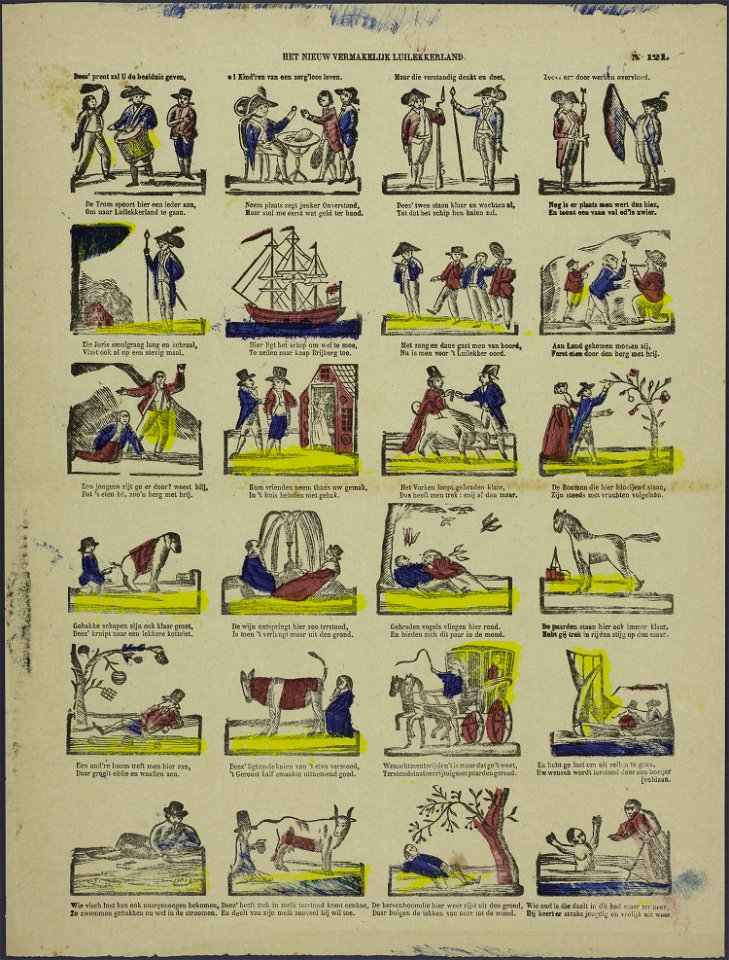 Het nieuw vermakelijk luilekkerland-Catchpenny print-Borms 0703