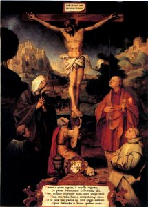 Hermann tom Ring Christus am Kreuz mit Stiftern