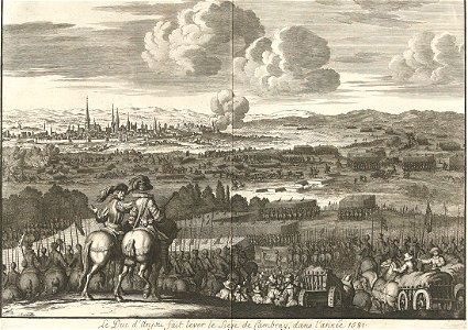 Het ontzet van Kamerijk door de hertog van Anjou, 1581, Jan Luyken, 1678 - 1680