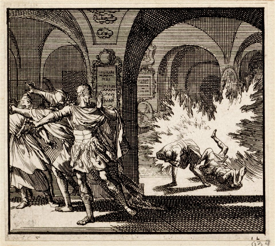 Herodes´ soldaten in Davids graf worden door een vlam gedood, objectnr A 48224