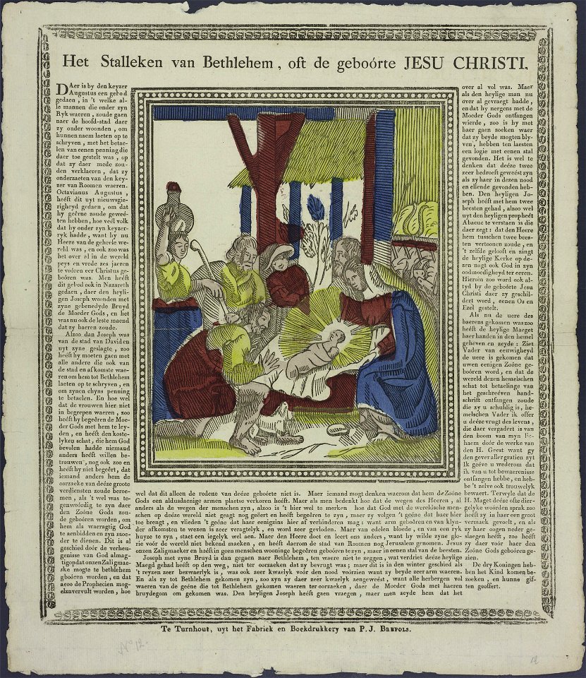 Het stalleken van Bethlehem, oft de geboórte Jesu Christi-Catchpenny print-Borms 0110