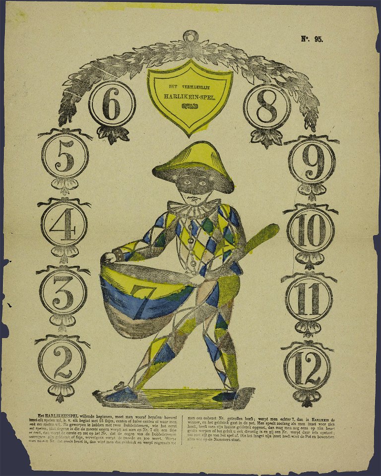 Het vermakelijk harlikein-spel-Catchpenny print-PRENT 0136