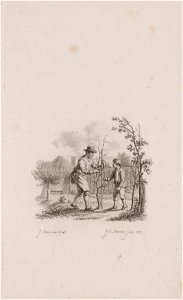 Het planten van een jonge boom, objectnr A 16650